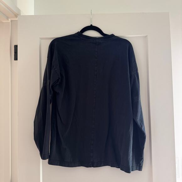 Gymshark Reset Shirt Mens Small Black Gym Workout Training Oversized - Picture 4 of 6